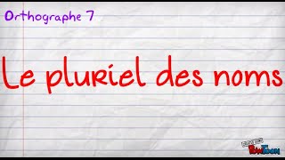 le pluriel des noms [upl. by Mina]