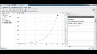 Geogebra  Gjennomsnittlig vekst [upl. by Ainatit]