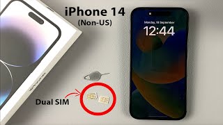 Dual SIM iPhone 14  14 Pro How To Insert SIM Cards  SIM Card Manager Non US With SIM Tray [upl. by Ttej]