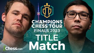 Champions Chess Tour Finals 2023 Set 2 TITLE MATCH Magnus v Wesley Wesley Must Win on Demand [upl. by Darahs559]