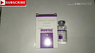 Montaz 1g injection RxCeftriaxoneamp Tazobactam Usesside effects [upl. by Fital996]