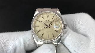 Rolex 16220 Datejust Oyster Perpetual Silver Dial 1990 [upl. by Carry]