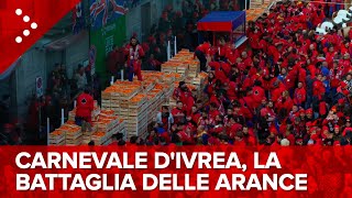 LIVE Carnevale dIvrea 2024 la battaglia delle arance diretta video [upl. by Baumann]