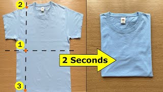 How to fold a shirt in 2 Seconds [upl. by Kceb]