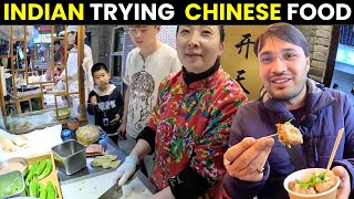 Indian trying Chinese food  China Travel vlog [upl. by Ciro]