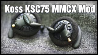 Koss KSC75 mmcx detachable mod Tutorial [upl. by Adnilasor]