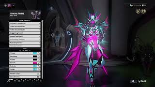 warframe TITANIA PRIME 3rd skin fashionframe with details [upl. by Nazar]