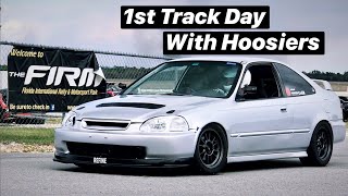 Basline Testing  Lap Times on the Hoosier Tires Project Civic EK New Fastest Lap at the FIRM [upl. by Wandie]