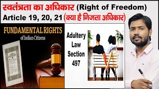 Right of Freedom  Part 3 of Constitution  Article 19 to 21 [upl. by Irita586]