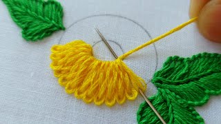 latest amp easy flower designbraid stitchhand embroideryembroidery designsdesigns [upl. by Ynnattirb]