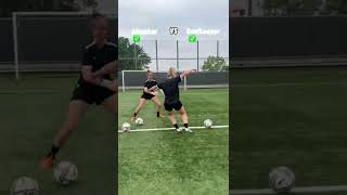 Kika van Es vs Sari van Veenendal Attacker vs Defender challenge shorts [upl. by Gnuh307]