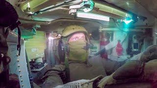 Inside US M1 Abrams Cabin Firing Massive Rounds in Middle of the Night [upl. by Eoj952]