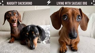 Best Dachshund Dogs Video compilation Naughty Sausage Dogs Living with Dachshund Wiener Puppies [upl. by Olivie]