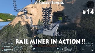 14 SPACE ENGINEERS Ep14 Railminer in action  A perfect tunnel [upl. by Vahe]