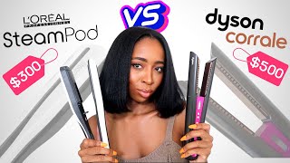 LOreal Steampod 30 VS Dyson Corrale  WHICH FLAT IRON IS BETTER [upl. by Korwin]