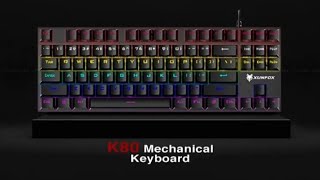 Gigaware Xunfox K 80 Mechanical RGB gaming keyborad unboxing in Nepali [upl. by Gemina]