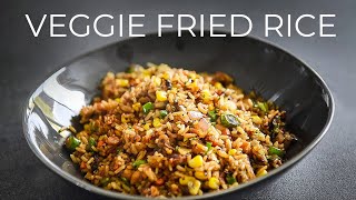 Vegetable Fried Rice Recipe  EASY Vegetarian Chinese dinner idea [upl. by Leor499]