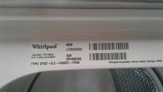 Whirlpool Dryer belt replacement LTE6234DQ2 [upl. by Ceporah]