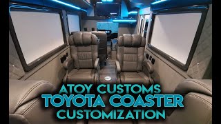 Toyota Coaster Customization Atoy Customs Business Class look [upl. by Patrica]