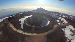 Flying over the summit of Mount Kilimanjaro [upl. by Kacey705]