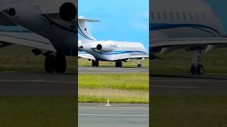 Bombardier Global Express XRS plane taxiing in Honolulu Int’l Airport airplane aviation hawaii [upl. by Nwahsal573]