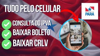 Como Consultar o IPVA baixar boleto para pagamento e o CRLV pelo celular Pará [upl. by Skyla]