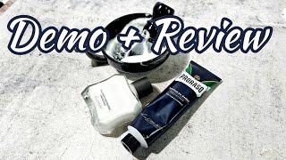 A Little Demo of the PRORASO Blue Shaving Cream and Aftershave Balm [upl. by Jenkel553]