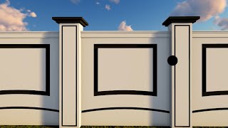 5 Boundary Wall Design Tips To Elevate Your Sketchup Scenes [upl. by Flory]