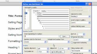 3 Settings Headings and Numeration Word 200710 [upl. by Milks]