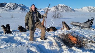 3 Days Camping Hunting and Mushing in the Arctic [upl. by Hubing]