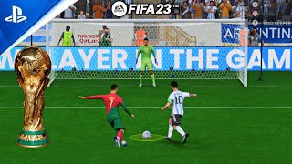 FIFA 23  PORTUGAL VS ARGENTINA PENALTY SHOOTOUT RONALDO VS MESSI  4K [upl. by Aronel853]