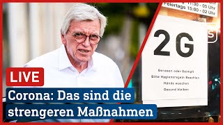 Nach BundLänderGipfel Volker Bouffier zu den neuen CoronaRegeln LIVE  hessenschau [upl. by Ellekcim]