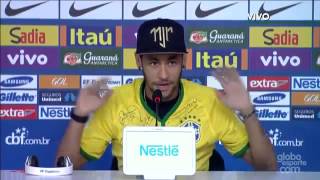 Entrevista coletiva Neymar jr chora ao falar sobre a lesão [upl. by Tuinenga]