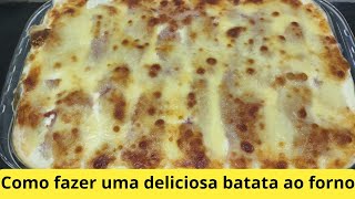 COMO FAZER UMA DELICIOSA BATATA AO FORNO [upl. by Eillo]