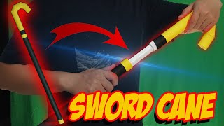 SWORD CANE  Try to make a secret sword with paper [upl. by Joscelin]