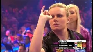 Darts Ladies World Championship 2015 Semi Final Dobromyslova vs Sherrock [upl. by Iona]