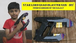 How to make Star Lord Quad Blaster Gun from Guardians of the Galaxy  Make a Gun with Cardboard [upl. by Gow]