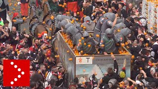 Ivrea Carnevale 2019 la battaglia delle arance [upl. by Cowey]