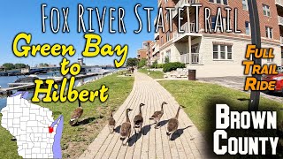 Fox River State Trail Green Bay to Hilbert  Full Trail  Round Trip  June 2024 [upl. by Ardnoed285]