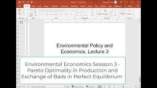 Pareto Optimality in Production and Exchange of Goods amp Bads in Perfect Markets  Environmental Eco [upl. by Sherry]