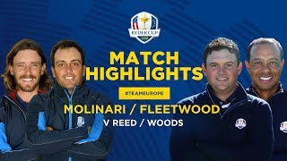 Molinari amp Fleetwood vs Reed amp Woods  Ryder Cup Friday Fourball Highlights [upl. by Hutchings]