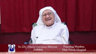 SrDrMaria Giovanna AlberoniFounding Member Holy Family Hospital Bandra [upl. by Hickey]