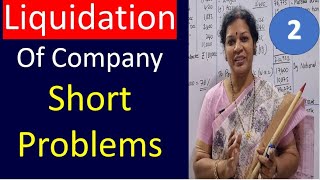 2 Liquidation Of Company  Short Problems from Corporation Accounting [upl. by Applegate]