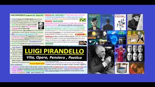 ✅ LUIGI PIRANDELLO vita opere poetica e pensiero  riassunto semplice x superiori [upl. by Nirre734]