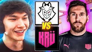 SINATRAA REACTS TO MESSIS VALORANT TEAM G2 vs KRU [upl. by Arema]