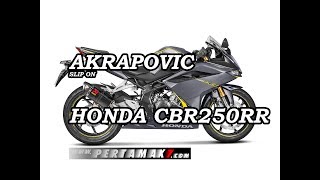 Suara Honda CBR250RR Knalpot Akrapovic Slip On Carbon S H2SO6 APC  pertamax7 [upl. by Hubey604]