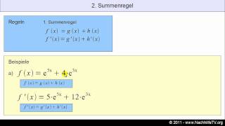 Summenregel amp Differenzregel  Exponentialfunktionen ableiten wie ein Profi [upl. by Sioled]