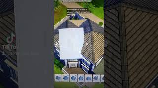 roofing your builds this time with a diagonal section in the middle  the Sims 4 [upl. by Schacker]