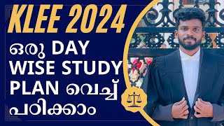 കേരള ലോ എൻട്രൻസ് 2024  Day Wise Study Plan  klee 2024  Kerala Law Entrance 2024 [upl. by Aikemaj825]