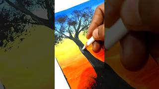 😃easy painting ideas  beautiful scenery art trending painting shorts viralvideo new bts [upl. by Harrietta584]